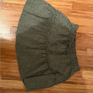 Amazon Green and Black Polka Dot Skater Skirt